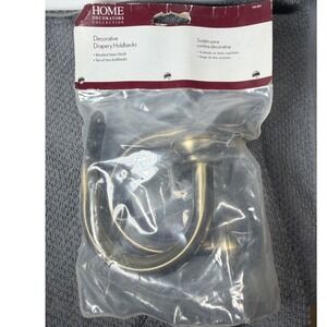 Home‎ Decorators Collection Brushed Brass Decorative Drapery Holdbacks Set of 2